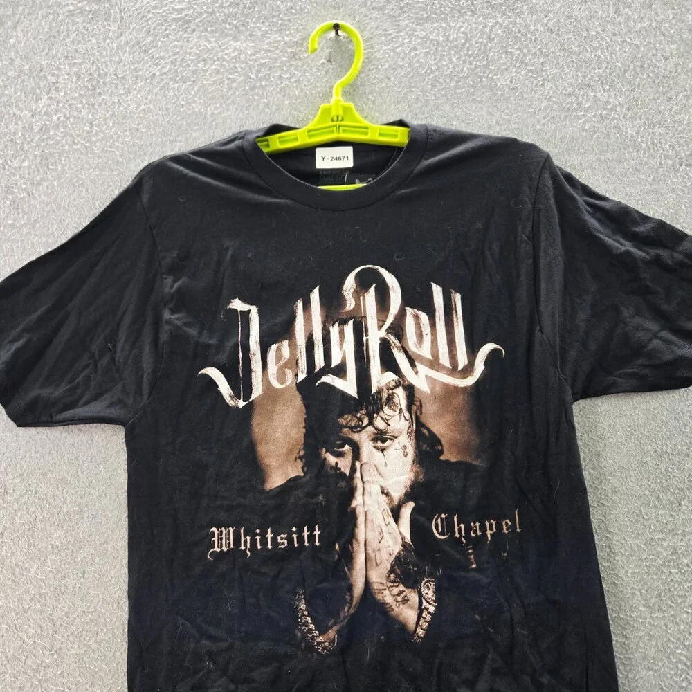 Jelly Roll Men Shirt Small Roll Whitsitt Chapel Short Sleeve Tee Hip Hop Tee‎
